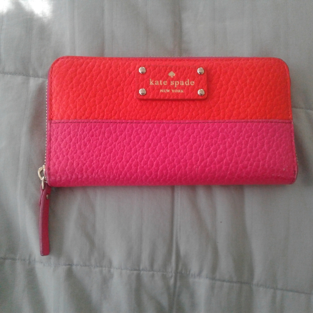 Kate Spade Coral and Pink Wallet